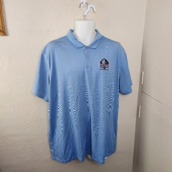Vintage Nike Dri Fit Pro Football Hall Of Fame Men Polo Shirt Size XL Blue - Picture 5 of 7